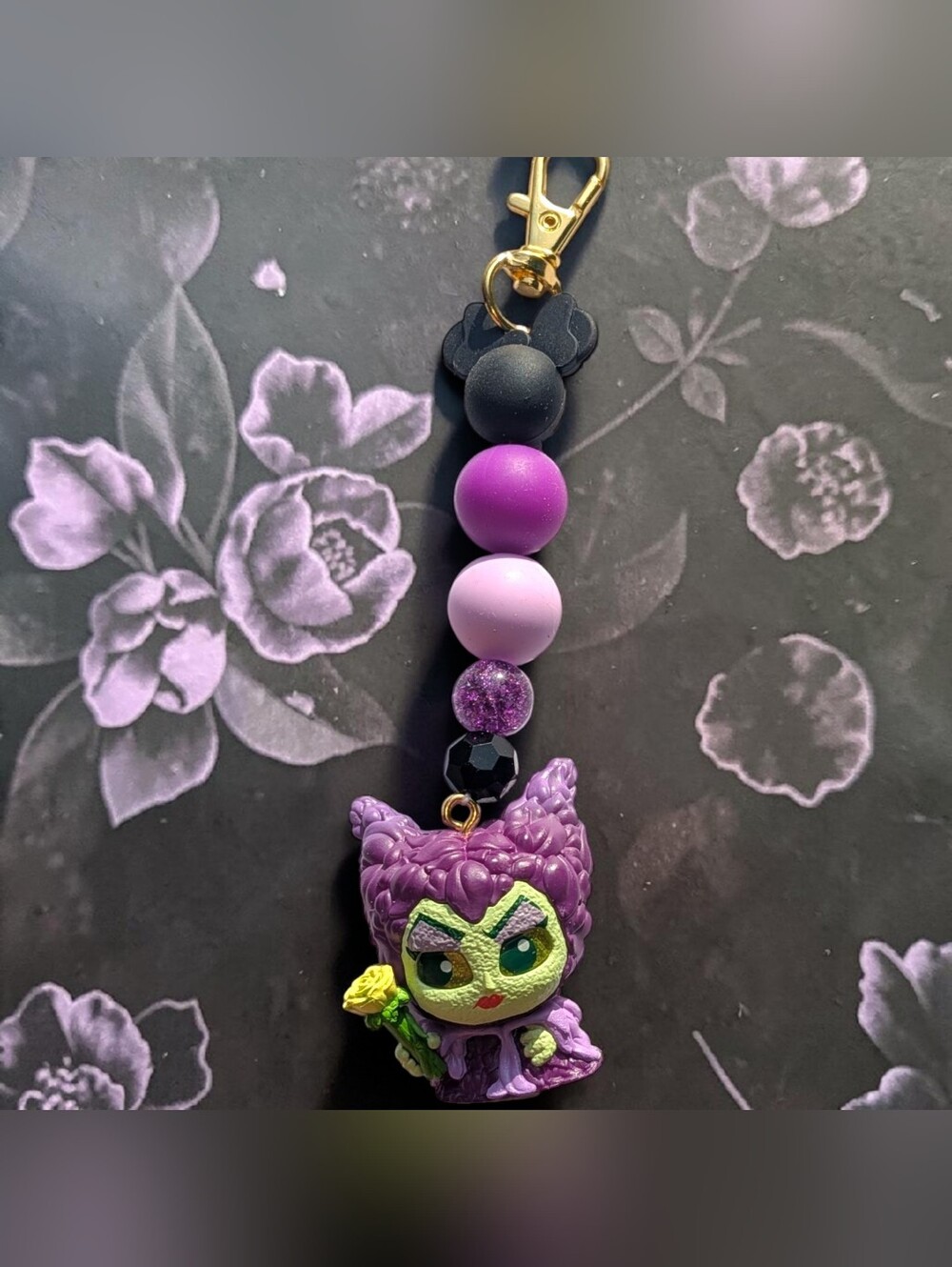 Handmade Maleficent Bag Charm/ Keychain